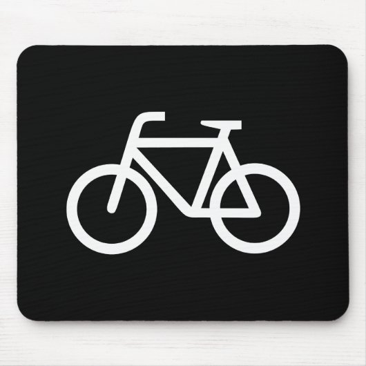 自転車のピクトグラムのマウスパッド マウスパッド (正面)