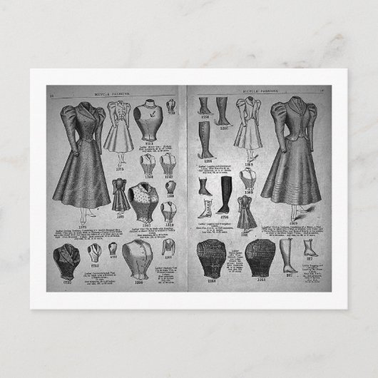 自転車のファッション - ヴィンテージカタログ ポストカード (正面)