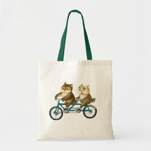 自転車のフクロウ トートバッグ