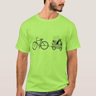 自転車のフルーツのカートのビーガンのTシャツ Tシャツ