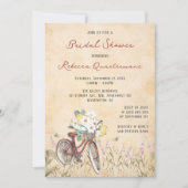 自転車のブライダルシャワー招待 招待状 (正面)