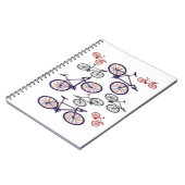 自転車のプリントのデザイン ノートブック (左側)