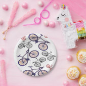 自転車のプリントのデザイン ペーパープレート (パーティー)
