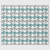 自転車のプリントパターン ラッピングペーパー (フラット)