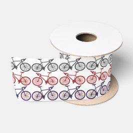 自転車のプリント サテンリボン