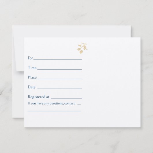 自転車のベビーシャワーの招待状 招待状 (裏面)