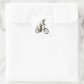 自転車のホッキョクグマ スクエアシール (バッグ)