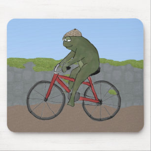 自転車のマウスパッドの紳士のカエル マウスパッド