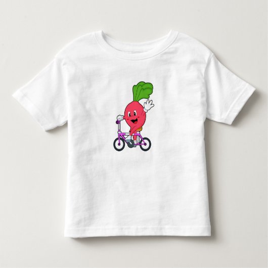 自転車のラディッシュ トドラーTシャツ (正面)