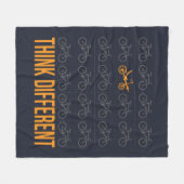 自転車のリカムベント考えサイク違うリスト フリースブランケット (正面(横))