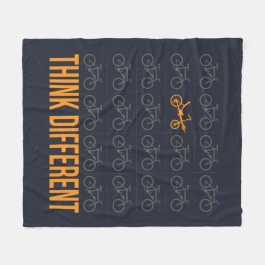 自転車のリカムベント考えサイク違うリスト フリースブランケット (正面(横))