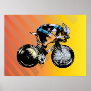 自転車のレーサー ポスター