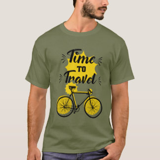 自転車のロゴを移動する時間 Tシャツ