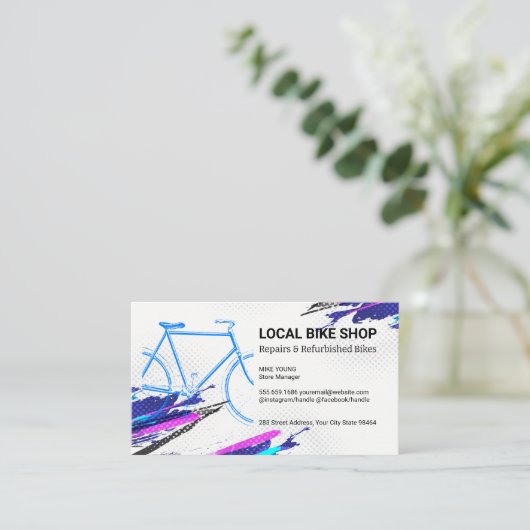 自転車のロゴ | 自転車のパーツとサービス 予約カード (スタンド正面)