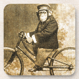 自転車のヴィンテージのチンパンジー コースター