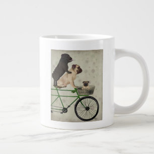 自転車の上のポンプ ジャンボコーヒーマグカップ