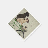 自転車の上のポンプ スタンダードカクテルナプキン (角)
