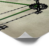 自転車の上のポンプ ポスター (角)