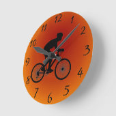 自転車の丸い時計 ラウンド壁時計 (傾斜)