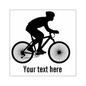 自転車の乗りパーソナライズされた手 ラバースタンプ (インプリント)