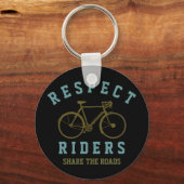 自転車の乗り手を尊重する キーホルダー (正面)
