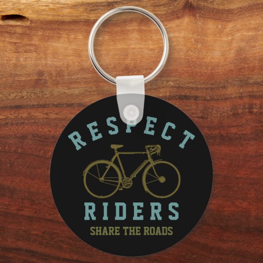 自転車の乗り手を尊重する キーホルダー (正面)