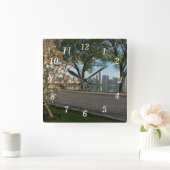 自転車の乗り降り連帯壁時計 スクエア壁時計 (ホーム)