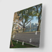 自転車の乗り降り連帯壁時計 スクエア壁時計 (傾斜)