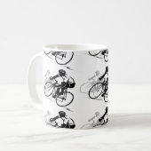 自転車の乗馬のコーヒー・マグ コーヒーマグカップ (正面左)