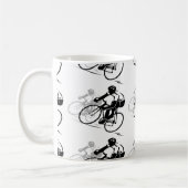 自転車の乗馬のコーヒー・マグ コーヒーマグカップ (左)