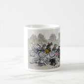自転車の乗馬猫 コーヒーマグカップ (中央)