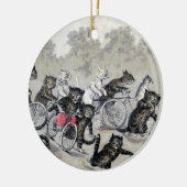 自転車の乗馬猫 セラミックオーナメント (左)