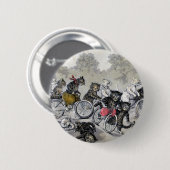 自転車の乗馬猫 缶バッジ (正面&裏面)