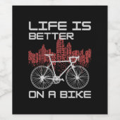 自転車の人生は最高 ワインラベル (シングルラベル)
