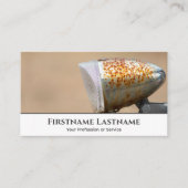 自転車の修理店のための古い錆びた自転車のベル 名刺 (正面)