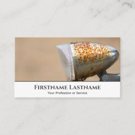 自転車の修理店のための古い錆びた自転車のベル 名刺