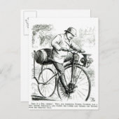 自転車の初期日の漫画おもしろい ポストカード (正面/裏面)
