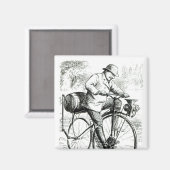 自転車の初期日の漫画おもしろい マグネット (正面/裏面)