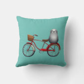自転車の可愛い小さな漫画のシール クッション (裏面)