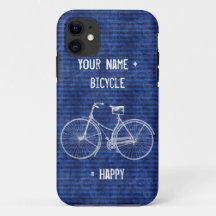 自転車の同輩の青い幸せなアンティークのストライプと