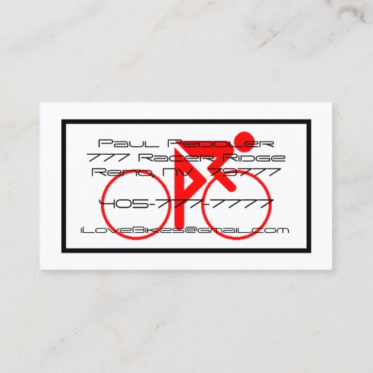 自転車の名刺 名刺 (裏面)