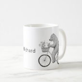 自転車の名前をカスタムする祝いの贈り物 コーヒーマグカップ (正面右)
