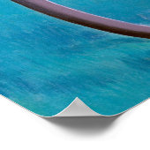 自転車の女の子がピン留め ポスター (角)