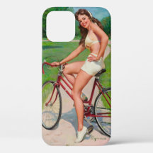 「自転車の女の子」iPhone 12ケース