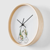 自転車の女時計 壁時計 (傾斜)