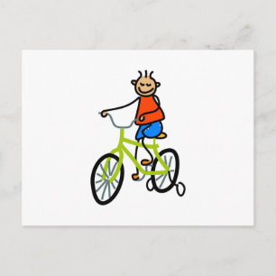 自転車の子供 ポストカード