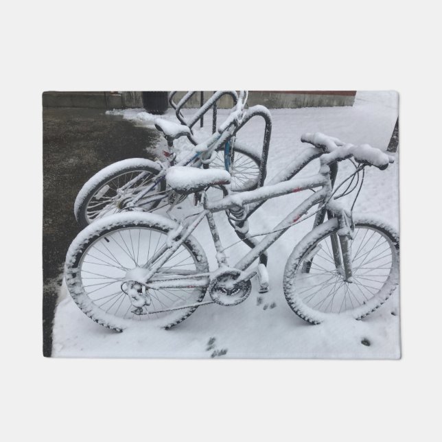 自転車の季節は終わりました ドアマット (正面)