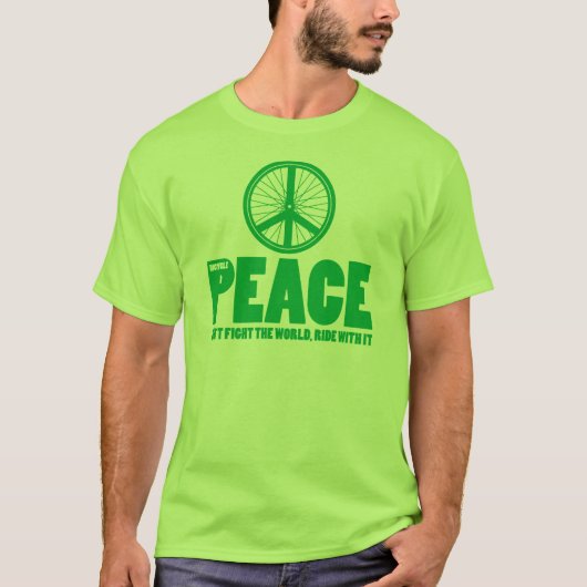 自転車の平和Tシャツ Tシャツ (正面)