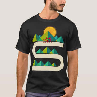 自転車の幾何学的な風景 Tシャツ
