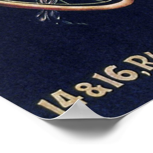 自転車の広告ヴィンテージサイクルシリウス ポスター (角)